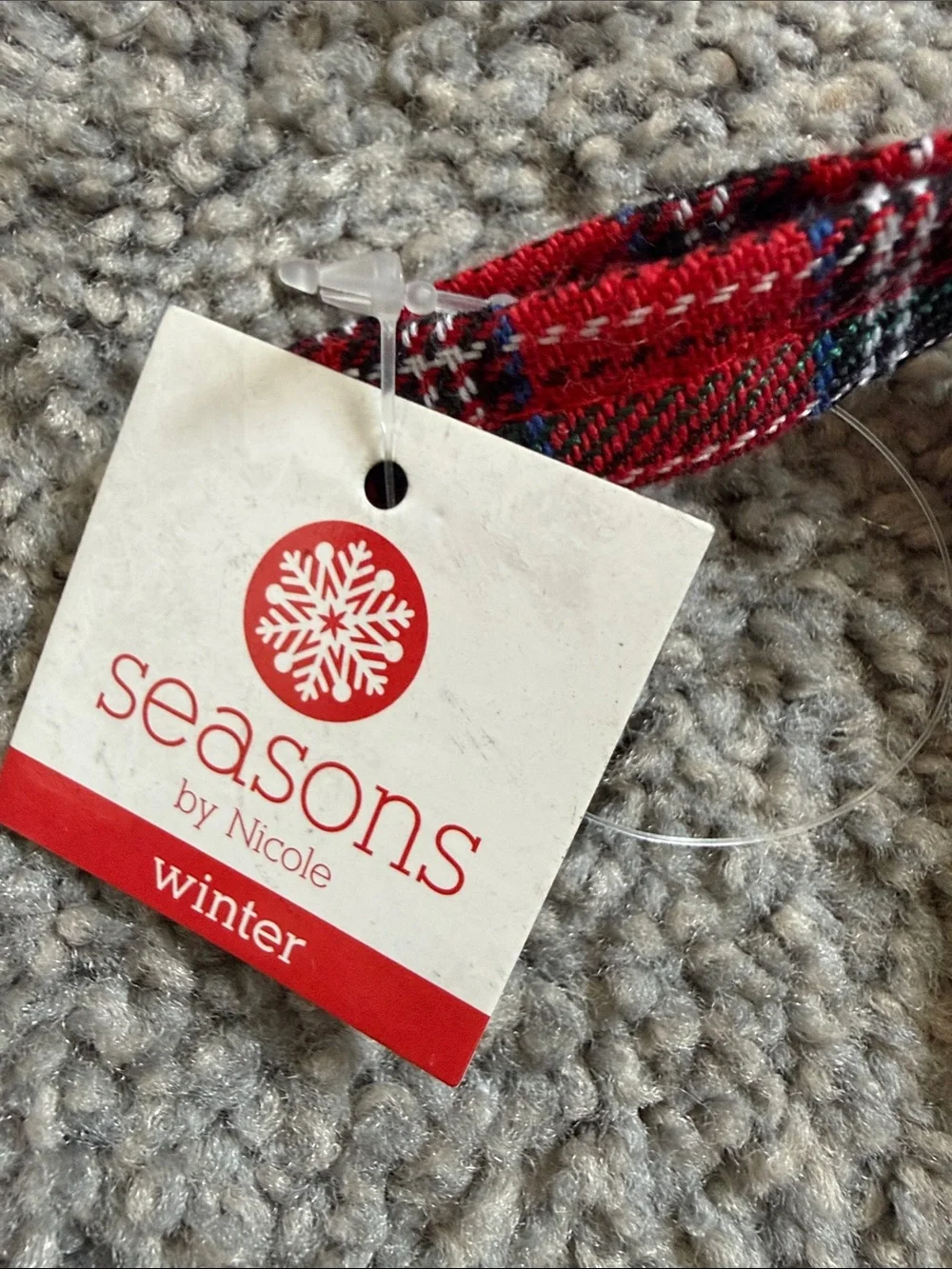 ✅Home decor Red Plaid Holiday Paw Stocking